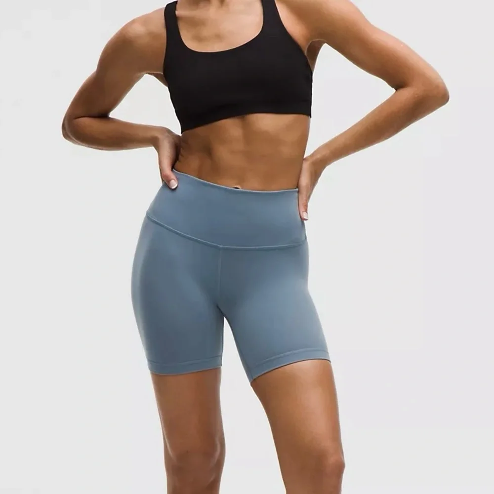 NWT Lululemon Wunder Train High-Rise Short 6" in Steel Blue - Picture 3 of 7